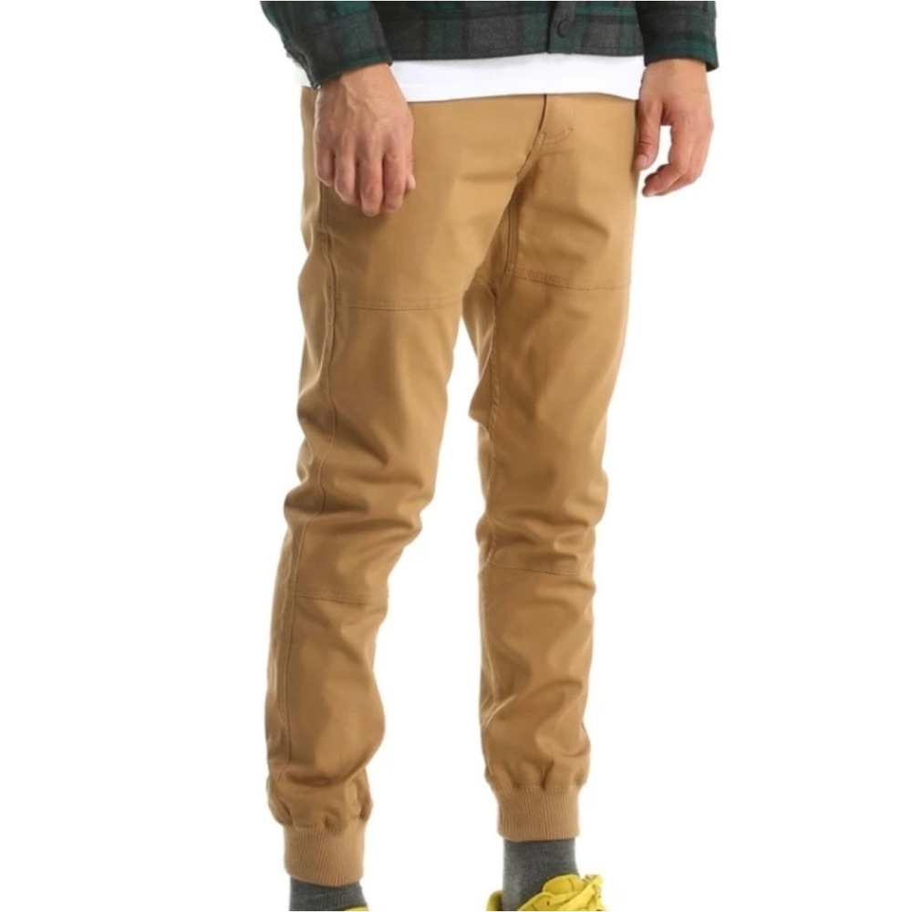 NWOT Publish Tan Legacy Joggers Mens 26 Khaki Twill Stretch Water Resistant